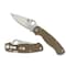 Spyderco 2024 Spyderco Para Military 2, Brown Canvas Micarta, Plain Cru-Wear Steel, Reveal 7 SPY-C81MPCW2 - alternate 1